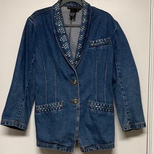 I.B Diffusion Vintage 1991 Denim Rhinestone Jacket